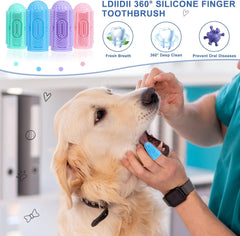 Kit de Cepillo de Dientes para Perros 🐶 | Cepillo de Dedo y Cepillo 360° PAWLI